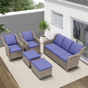 Ainfox 7 Pieces Patio Furniture Sofa Set