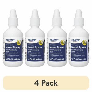 (4 pack) Equate Premium Saline Nasal Spray
